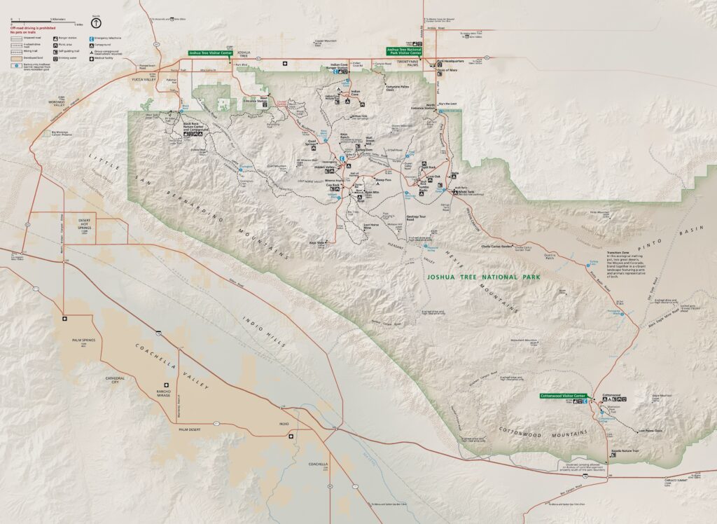 ジョシュアツリー国立公園（地図）